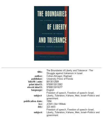The Boundaries of Liberty and Tolerance