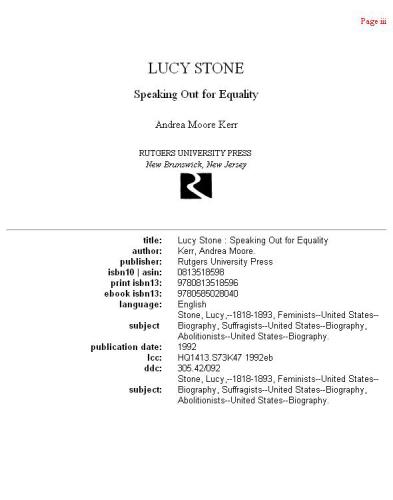 Lucy Stone