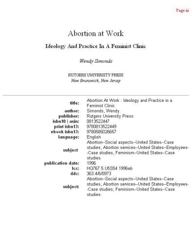 Abortion at Work