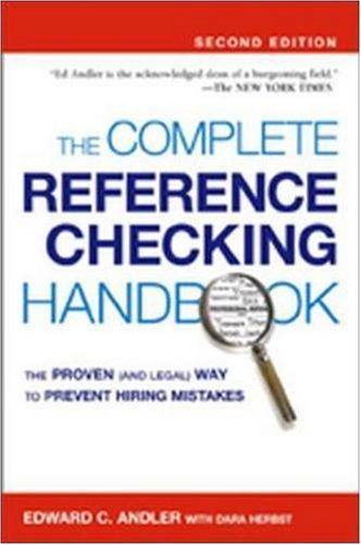 The Complete Reference Checking Handbook