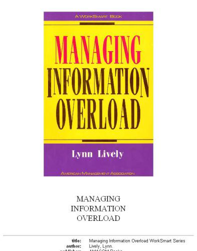 Managing Information Overload