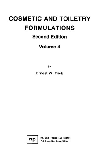 Cosmetic and Toiletry Formulations, Volume 3