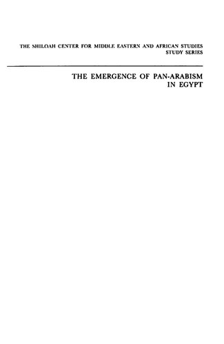 The Emergence of Pan-Arabism in Egypt