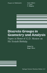 Discrete Groups In Geometry And Analysis
