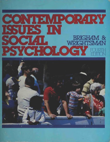 Contemporary Issues in Social Psychology