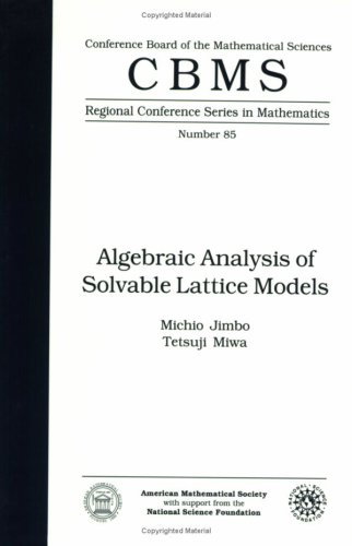 Algebraic Analysis of Solvable Lattice Models.
