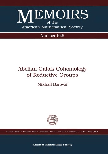 Abelian Galois Cohomology Of Reductive Groups