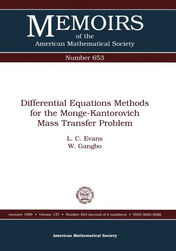 Differential Equations Methods for the Monge-Kantorevich Mass Transfer Problem