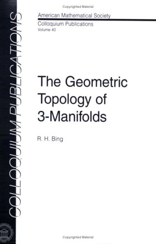 The Geometric Topology Of 3 Manifolds