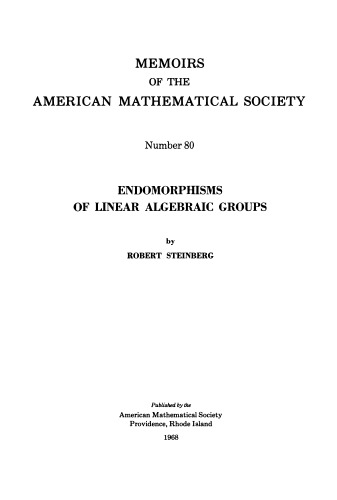 Endomorphisms of Linear Algebraic Groups