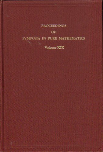 Combinatorics (Proceedings of Symposia in Pure Mathematics, Los Angeles, 1968 ; Vol 19)