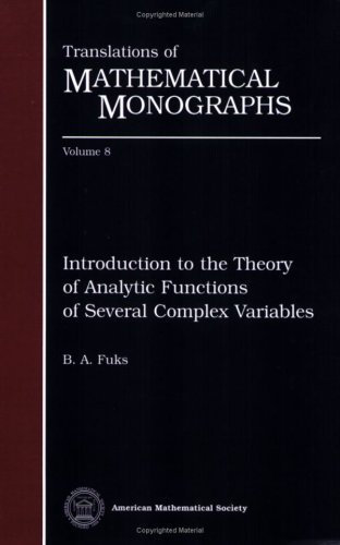 Theory of Analytic Functions of several Complex Variables