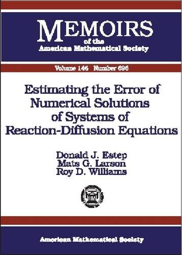 Estimating the Error of Numerical Solutions of Systems of Reaction-Diffusion