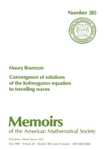 Convergence Of Solutions Of The Kolmogorov Equation To Travelling Waves