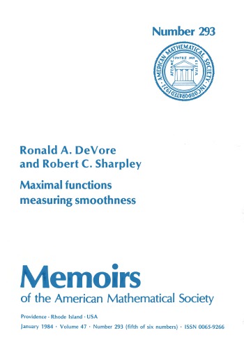 Maximal Functions Measuring Smoothness