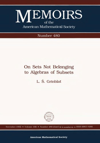 On Sets Not Belonging To Algebras Of Subsets