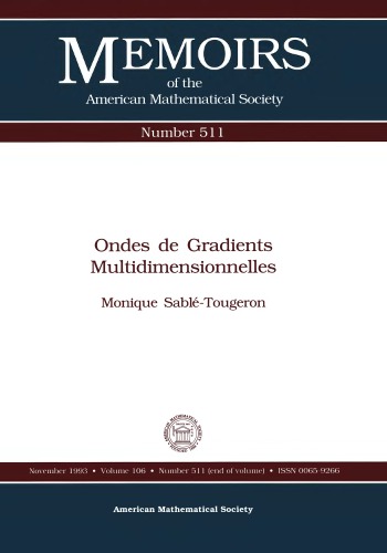 Ondes De Gradients Multidimensionnelles (Memoirs of the AMS)