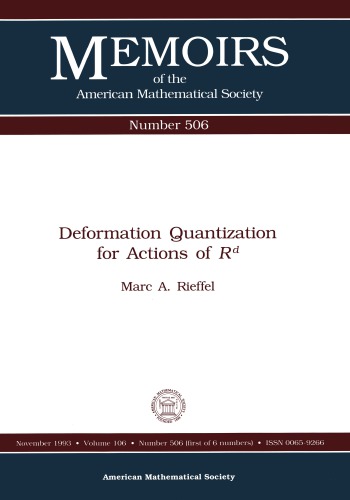 Deformation Quantization For Actions Of Rd̳