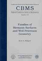 Families Of Riemann Surfaces And Weil Petersson Geometry