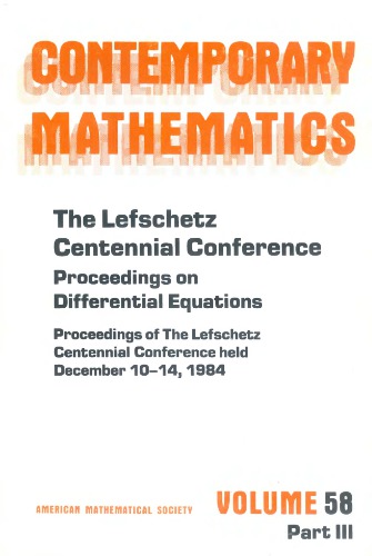 Lefschetz Centennial Conference