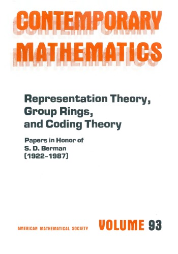 Representation Theory, Group Rings, &amp; Coding Theory (Papers in Honor of Professor S. D. German (1922-1987)