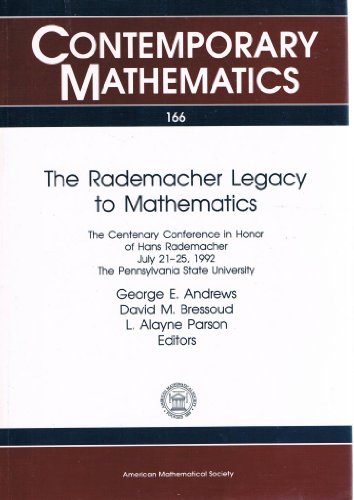 The Rademacher Legacy To Mathematics