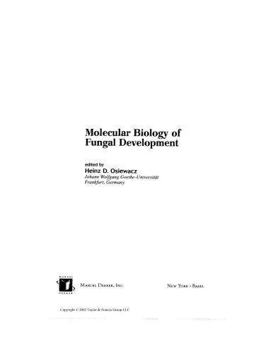 Molecular Biology of Fungal Development