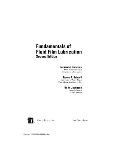 Fundamentals of Fluid Film Lubrication