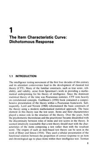 Item Response Theory