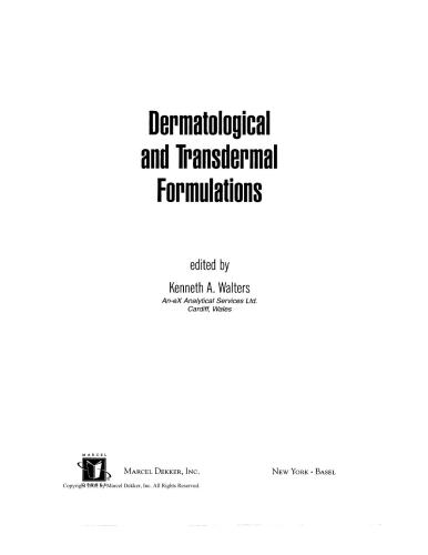 Dermatological and Transdermal Formulations