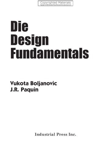 Die Design Fundamentals