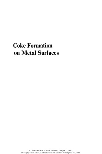 Coke formation on metal surfaces