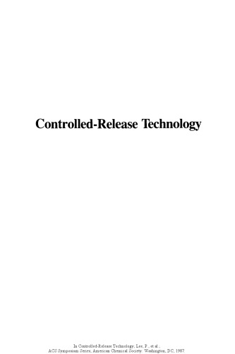 Controlled-release technology : pharmaceutical applications.