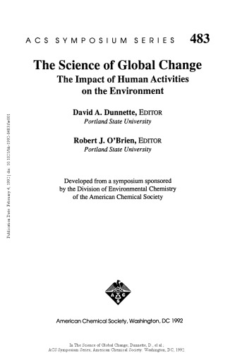 The science of global change : the impact of human activities on the environment