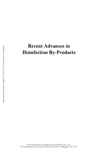 Recent Advances in Disinfection By-Products