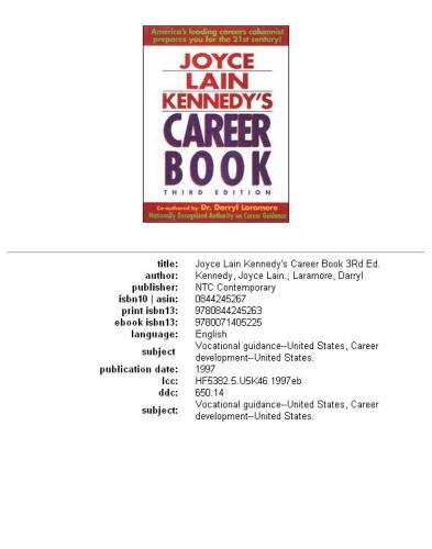 Joyce Lain Kennedy's Career Book