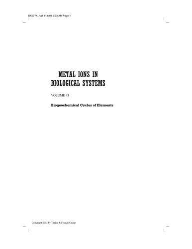 Metal Ions in Biological Systems, Volume 43