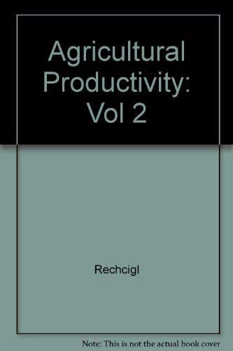 Plant Productivity: CRC Handbook of Agricultural Productivity, Vol. 1