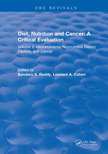 Diet, Nutrition and Cancer