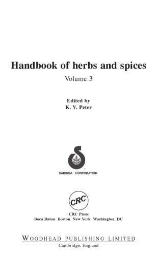 Handbook of Herbs and Spices, Volume 3