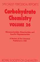 Carbohydrate Chemistry vol 26