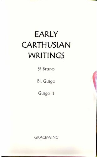 Early Carthusian Writings