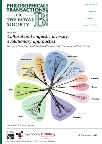 Cultural and linguistic diversity : evolutionary approaches