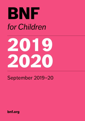 British National Formulary for Children 2019-2020