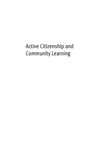 Active Citizenship and Community Learning