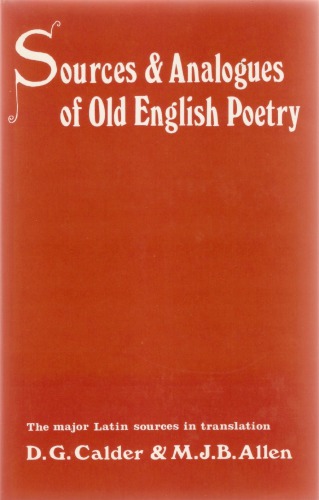 Sources and Analogues of Old English Poetry