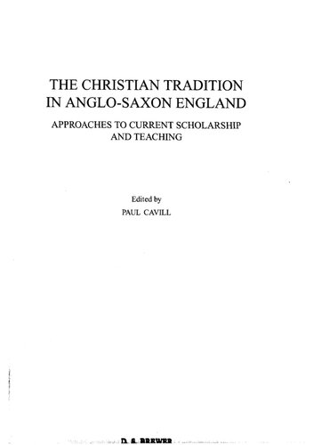 Christian Tradition in Anglo-Saxon England