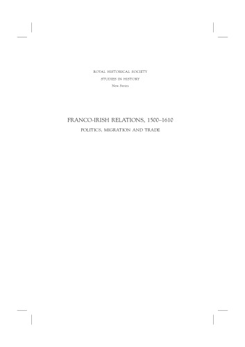 Franco-Irish Relations, 1500-1610