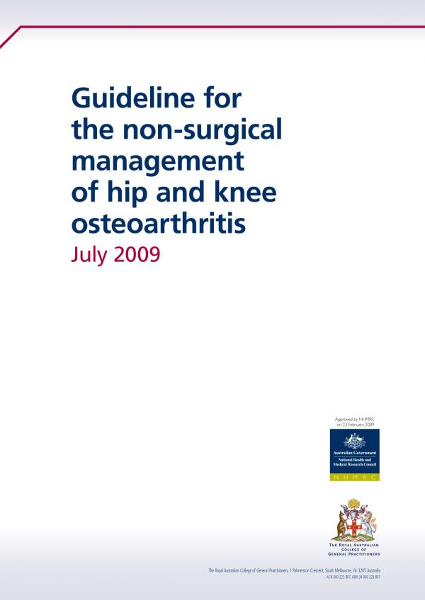 Guideline for the non-surgical management of hip and knee osteoarthritis