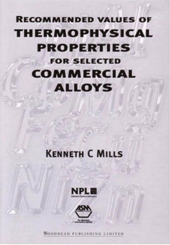 Recommended Values of Thermophysical Properties for Selected Commercial Alloys